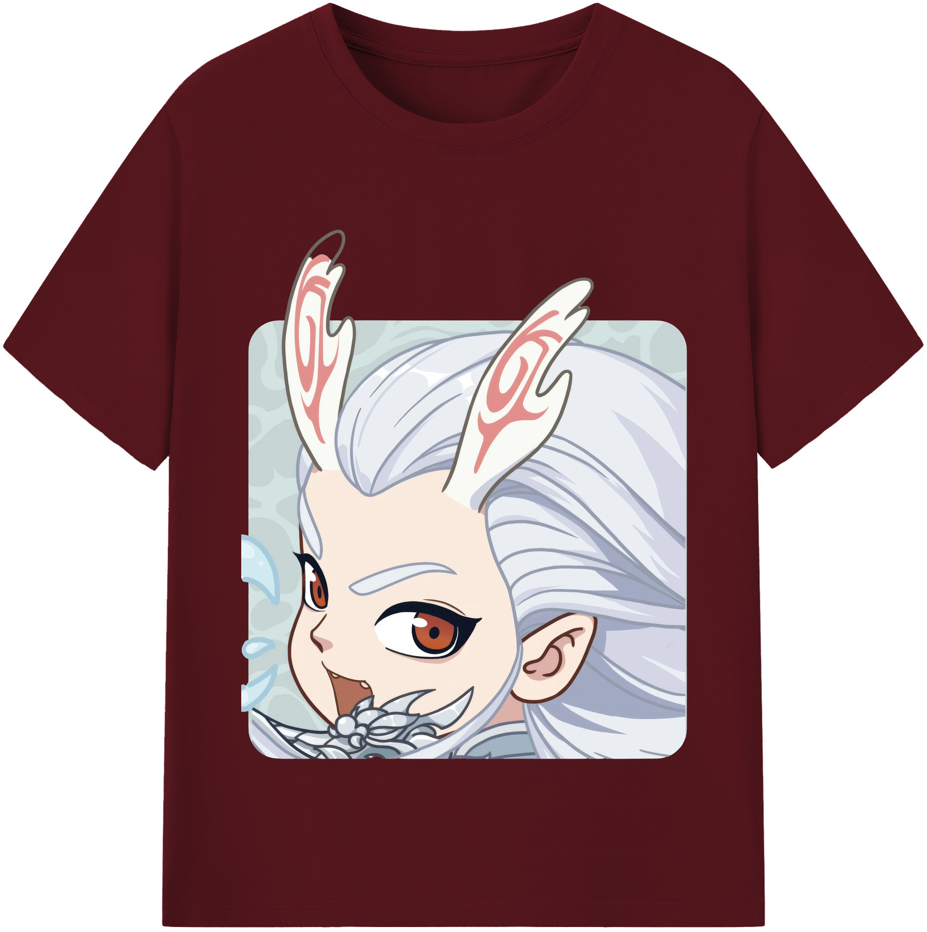 （画像用） Ne Zha 2 ナタ 魔童の大暴れ 綿100％半袖Tシャツ（フロントプリント）